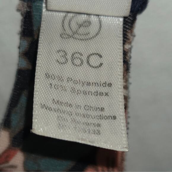 Chinese Laundry Los Angeles 36C Floral Bra Back Closure Padded - Picture 8 of 8